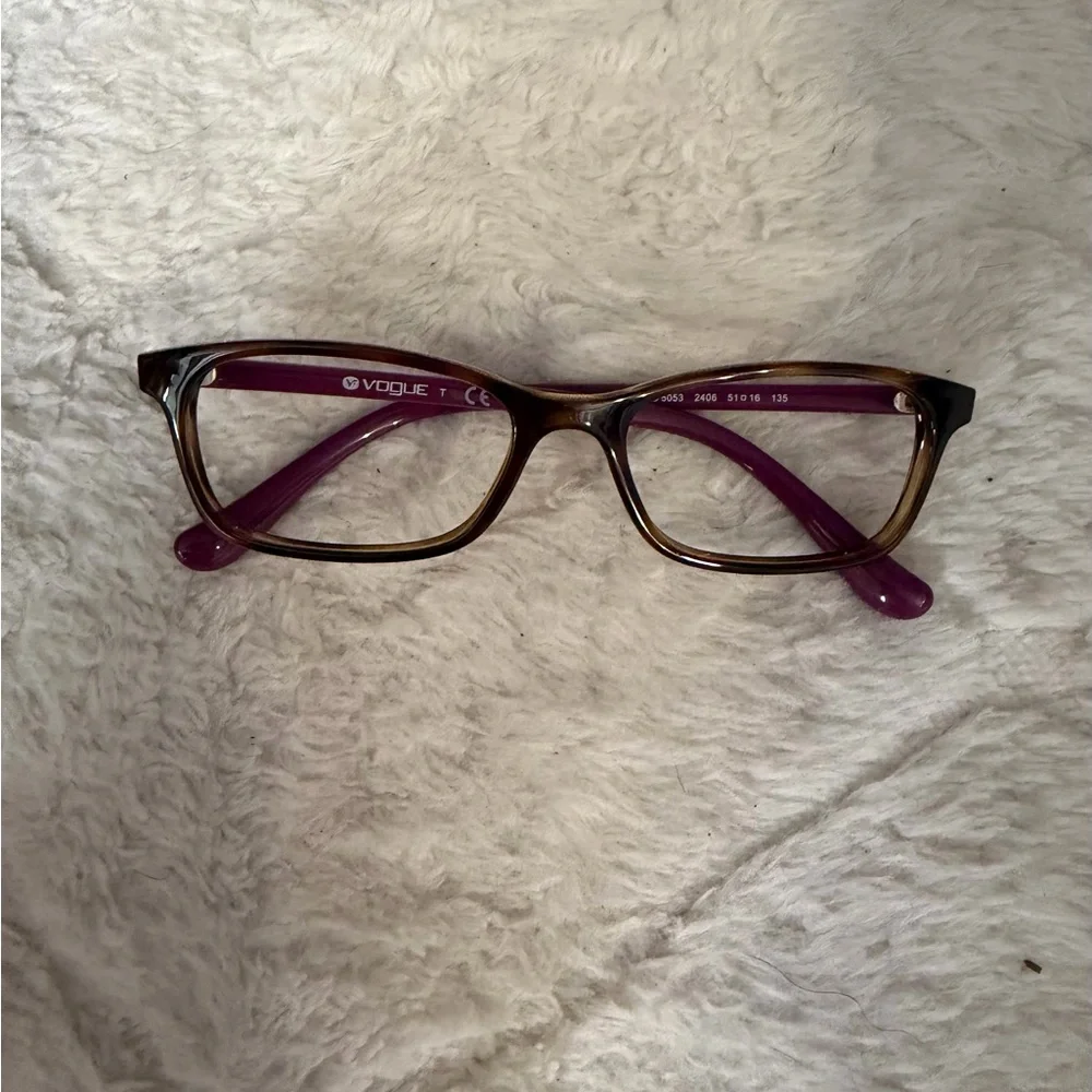 Vogue Brown and Purple Glasses - Picture 1 of 7